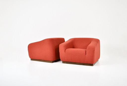 Paar Italiaanse fauteuils, 1970