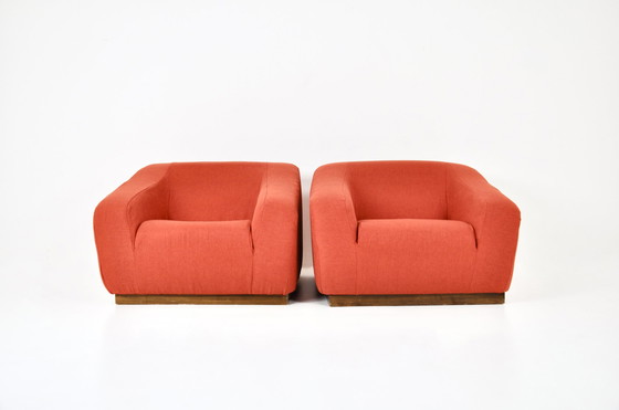 Image 1 of Paar Italiaanse fauteuils, 1970