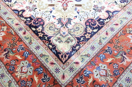 Image 1 of Origineel handgeknoopt Perzisch tapijt Tabriz 40 Raj Fijn 394 X 300 Cm Topconditie