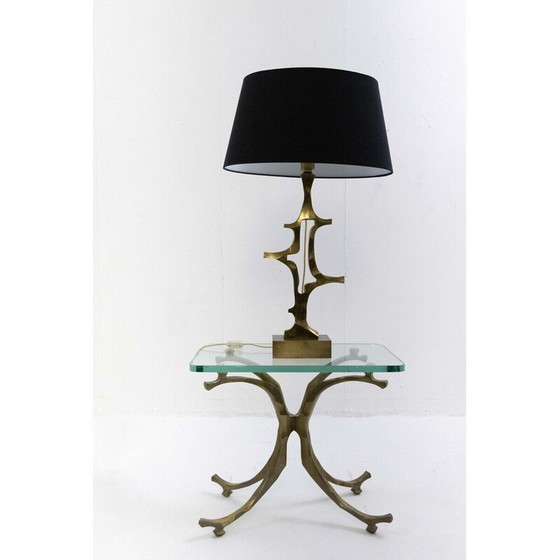 Image 1 of Paar vintage "Hippocampus" salontafels in brons van Willy Daro, 1970