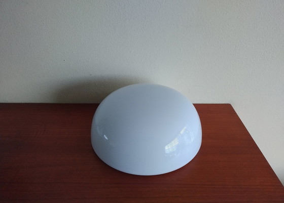 Image 1 of Plafondlamp - 30Cm – Gispen - Opaline Glas - 1960