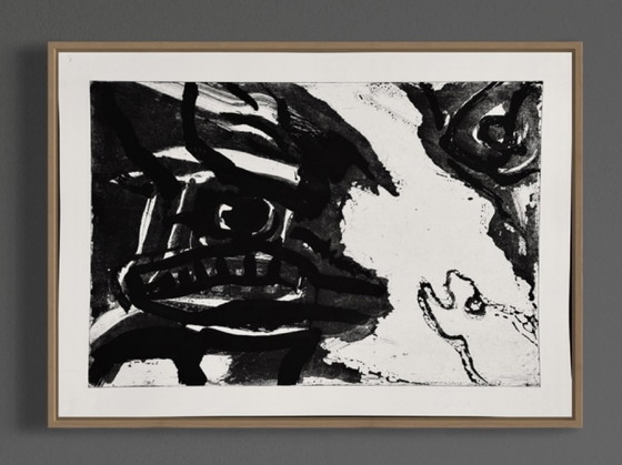 Image 1 of Prachtige en zeldzame abstracte litho van Bengt Lindstrom