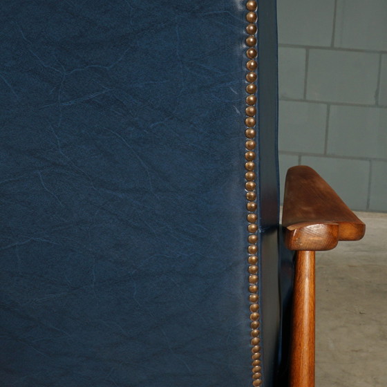 Image 1 of Vintage Skailederen Relaxfauteuil Met Ligstand – Jaren 60