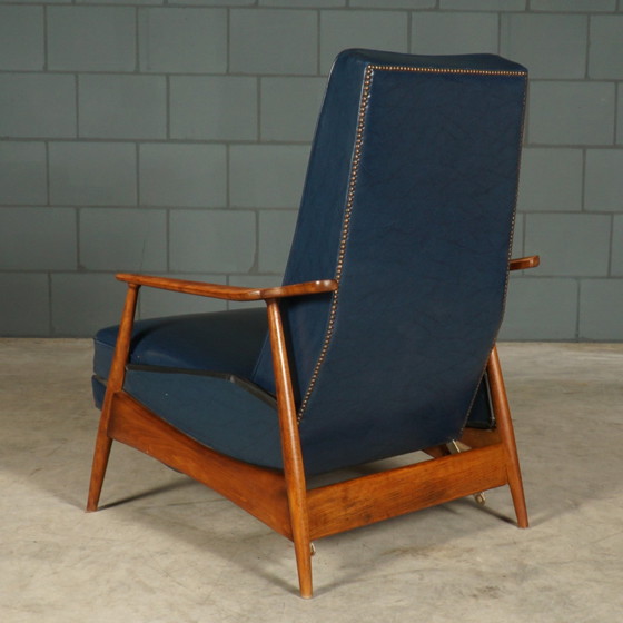 Image 1 of Vintage Skailederen Relaxfauteuil Met Ligstand – Jaren 60