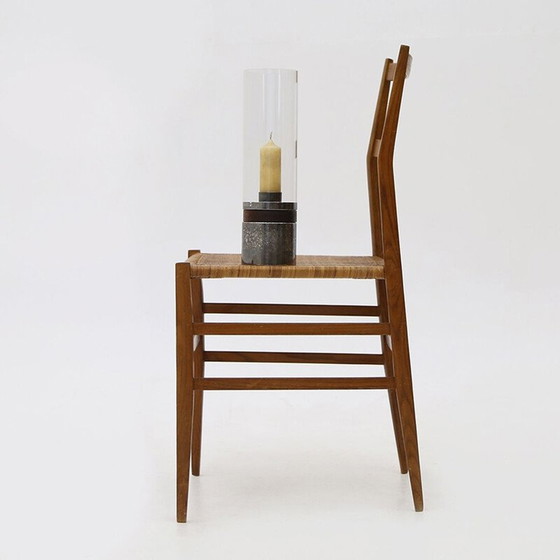 Image 1 of Vintage verzilverd hout en plexiglas kandelaar van Christofle, 1960