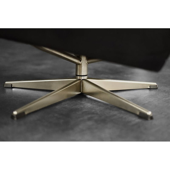 Image 1 of Vintage zwart lederen draaifauteuil van Georg Thams, Denemarken 1960