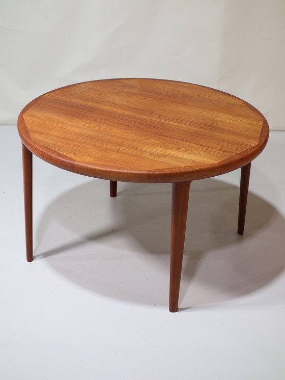 Image 1 of Eettafel Vv Møbler Uitschuifbaar Rond Teak Deens Vintage