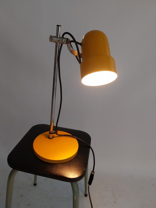 Vintage bureaulamp - geel