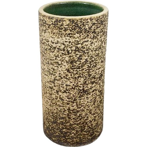 Vintage keramische paraplubak met schorsstructuur