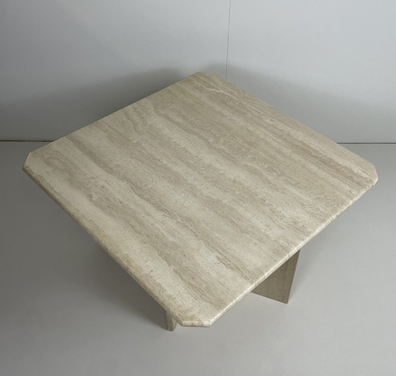 Image 1 of Vintage travertine bijzettafel / salontafel 