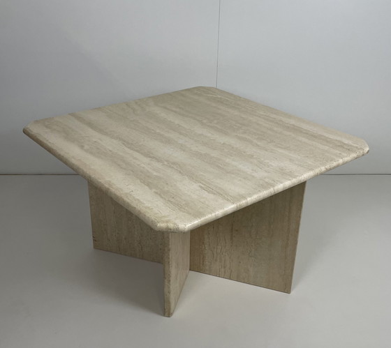 Image 1 of Vintage travertine bijzettafel / salontafel 