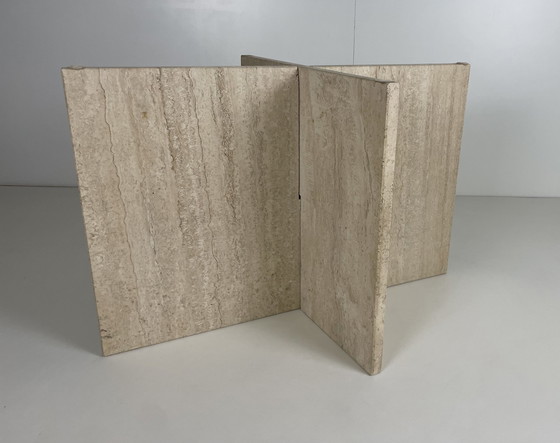 Image 1 of Vintage travertine bijzettafel / salontafel 