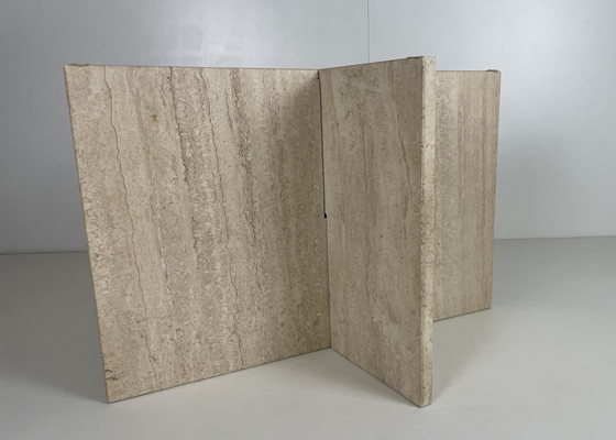 Image 1 of Vintage travertine bijzettafel / salontafel 