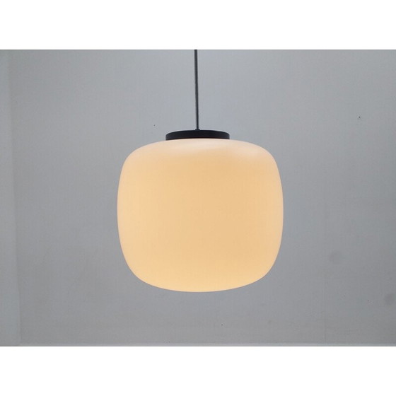 Image 1 of Set van 10 grote vintage glazen hanglampen 1970