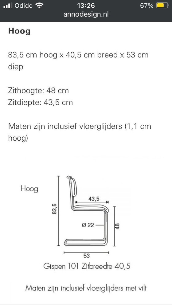 Image 1 of 2 X Gispen 101H, 2 X Gispen 201H