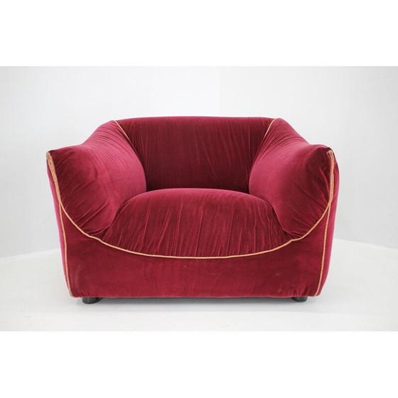 Image 1 of Paar vintage fluwelen fauteuils, Italië 1970