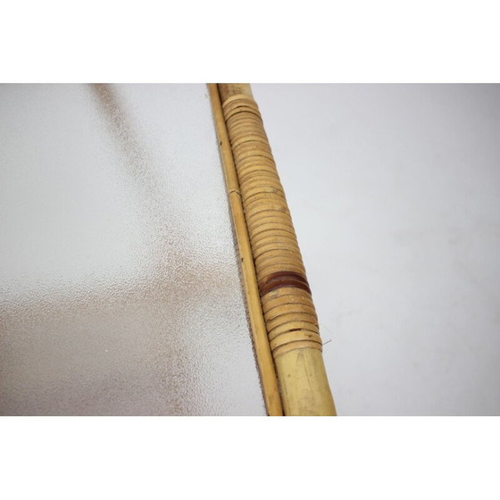 Image 1 of Vintage salontafel in rotan, Tsjecho-Slowakije 1960