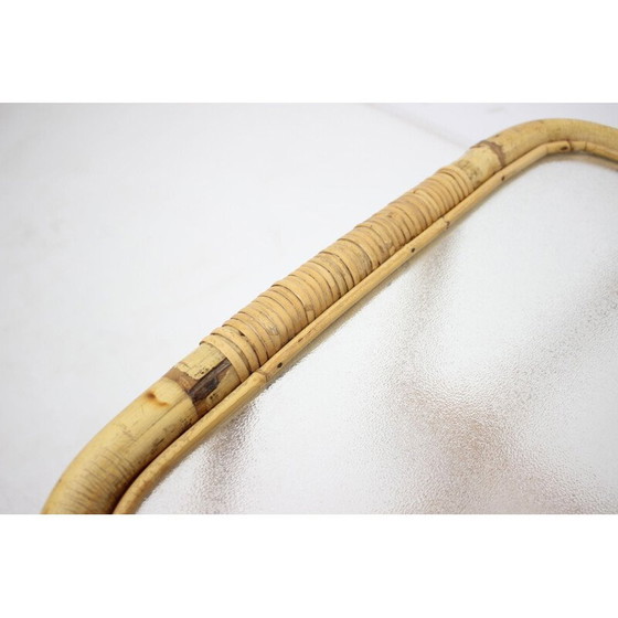 Image 1 of Vintage salontafel in rotan, Tsjecho-Slowakije 1960