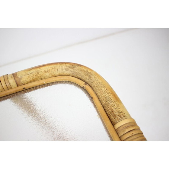 Image 1 of Vintage salontafel in rotan, Tsjecho-Slowakije 1960