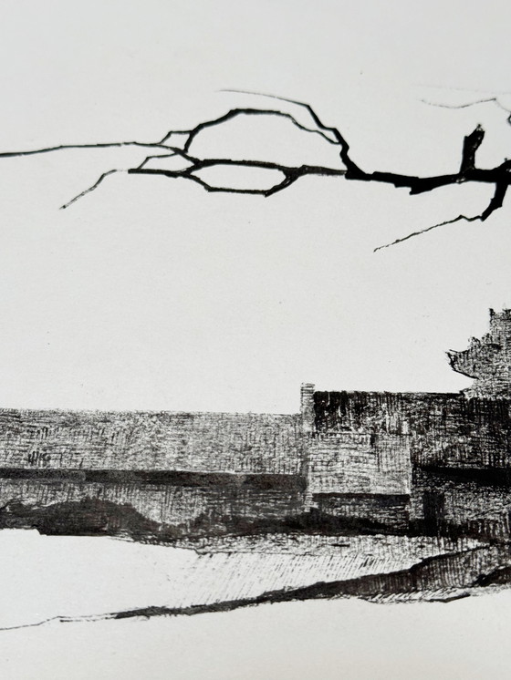 Image 1 of Echo's van het landschap (2 kunstwerken) Inkt, 1977 - Eugène Eechaut (1928-2019)