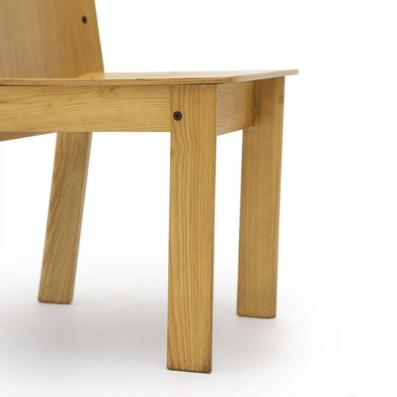 Image 1 of Vintage houten stoel van Luca Meda voor Longoni, 1970