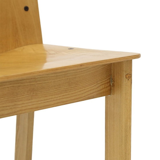 Image 1 of Vintage houten stoel van Luca Meda voor Longoni, 1970