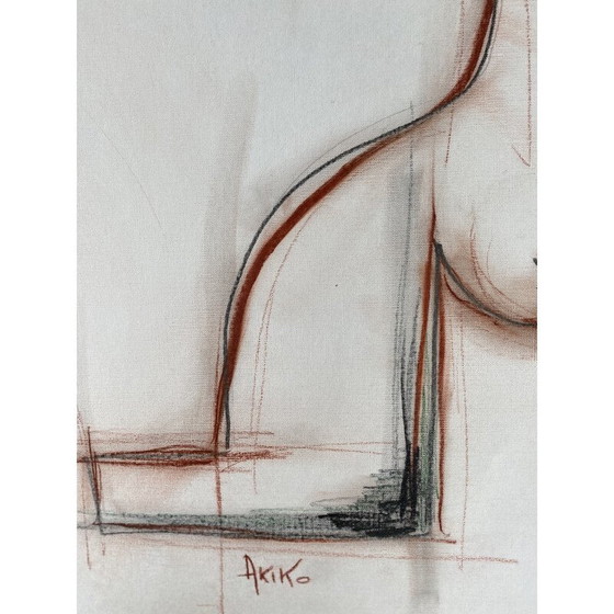 Image 1 of Vintage schilderij "Akiko" van André Ferrand