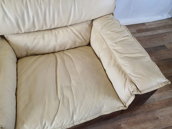 Image 1 of Vintage fauteuil met poef