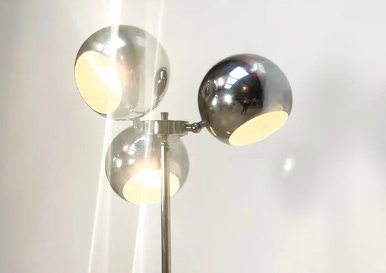 Image 1 of Italiaanse vloerlamp met travertijnen voet