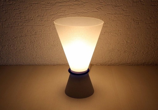 Diabololamp in Memphis-stijl in glas 1980