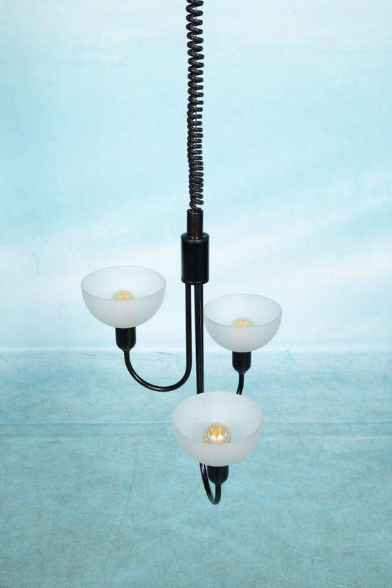 Image 1 of Memphis style hanglamp jaren 60, verstelbare vintage lamp