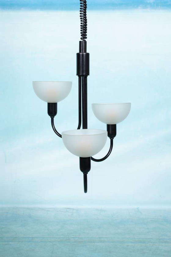 Image 1 of Memphis style hanglamp jaren 60, verstelbare vintage lamp