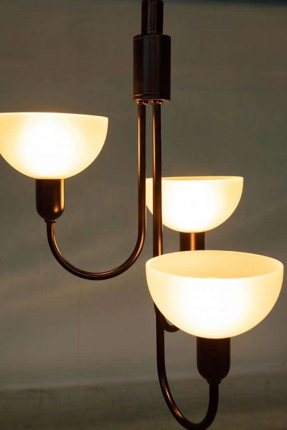 Image 1 of Memphis style hanglamp jaren 60, verstelbare vintage lamp