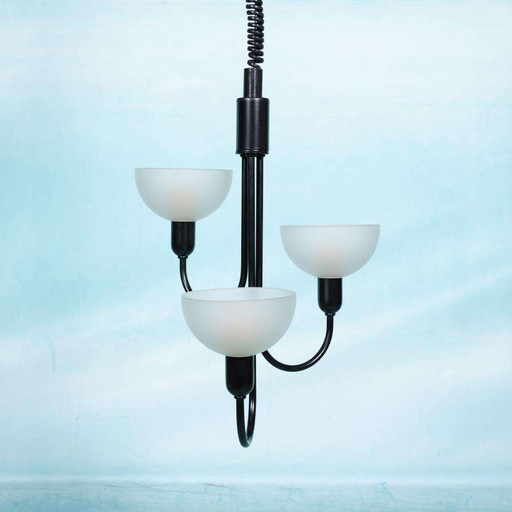 Memphis style hanglamp jaren 60, verstelbare vintage lamp