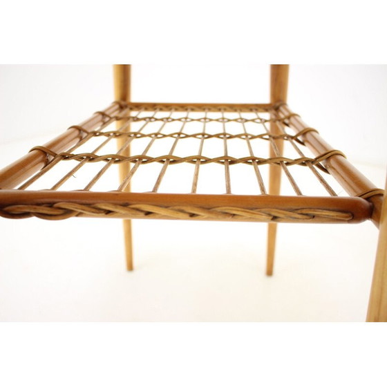 Image 1 of Mid-eeuwse massief houten bijzettafel Uluv, Tsjecho-Slowakije 1960