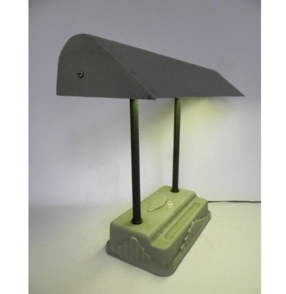 Image 1 of Art deco bureaulamp sevadac met fluorescentielamp