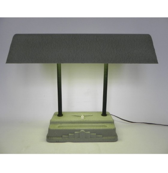 Image 1 of Art deco bureaulamp sevadac met fluorescentielamp