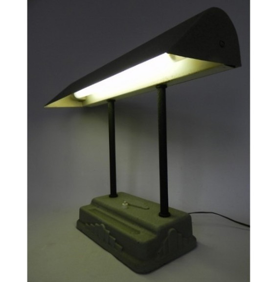 Image 1 of Art deco bureaulamp sevadac met fluorescentielamp