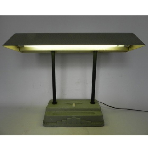 Image 1 of Art deco bureaulamp sevadac met fluorescentielamp