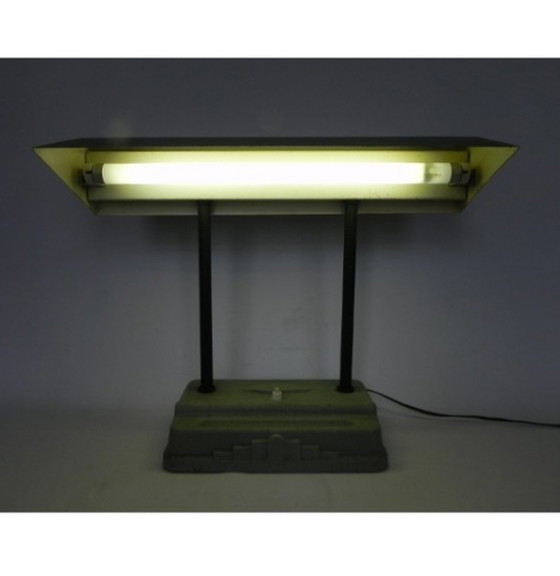 Image 1 of Art deco bureaulamp sevadac met fluorescentielamp