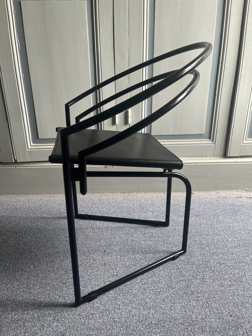 4x Latonda stoelen van Mario Botta voor Alias, leren zitting, 1986