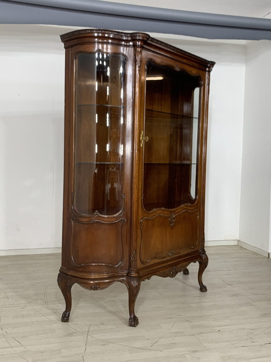 Image 1 of Antiek chippendale dressoir highboard woonkamer kast rond 1900