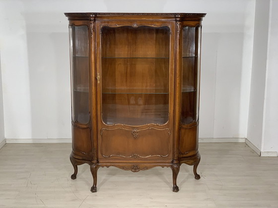 Image 1 of Antiek chippendale dressoir highboard woonkamer kast rond 1900