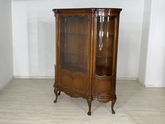 Image 1 of Antiek chippendale dressoir highboard woonkamer kast rond 1900