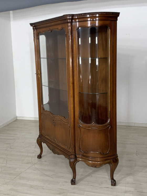 Image 1 of Antiek chippendale dressoir highboard woonkamer kast rond 1900