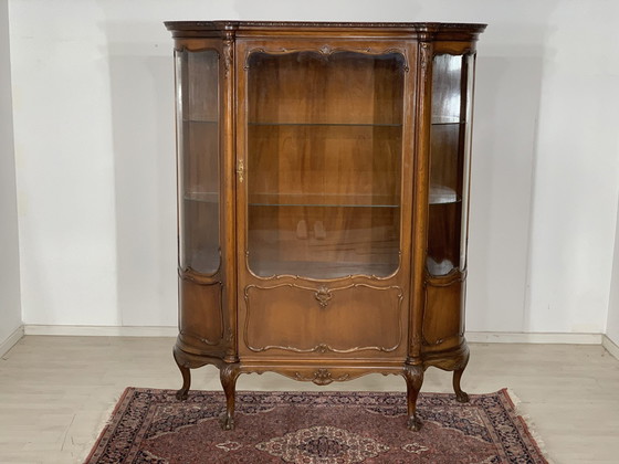 Image 1 of Antiek chippendale dressoir highboard woonkamer kast rond 1900