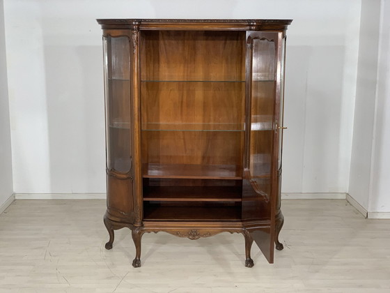 Image 1 of Antiek chippendale dressoir highboard woonkamer kast rond 1900