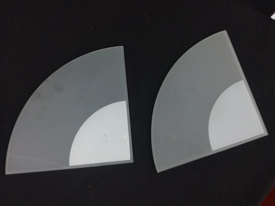 Image 1 of Minimalistische driehoekige wandlampen, set van 2, 1980S