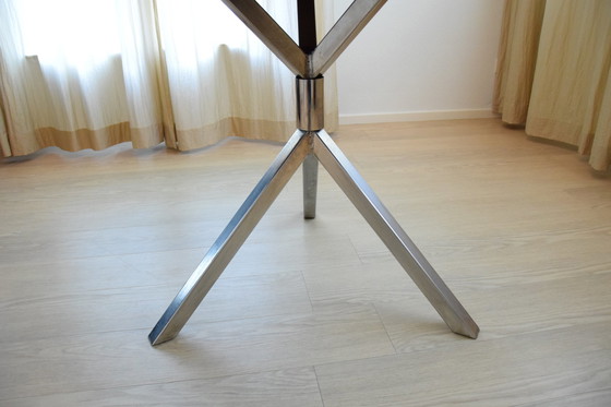 Image 1 of Eettafel met RVS onderstel
