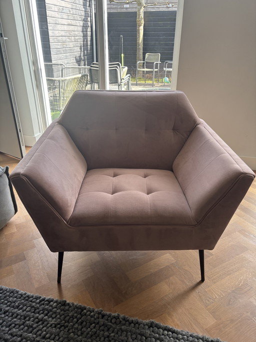 Dutchbone Roze Fauteuil 